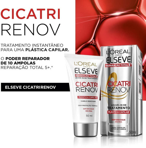 Imagem 4 de 8 de Leave-in Reparação Total 5 Loreal Elseve Cicatri Renov 50ml