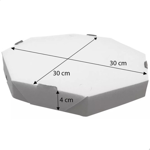50 Caixas Papelão Branco Lisa Pizza Delivery Salgado 30cm