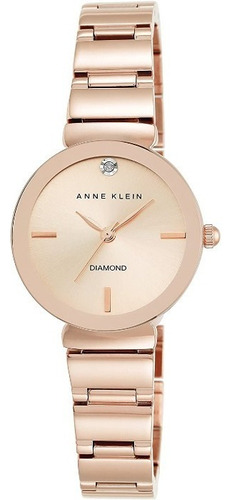 Reloj Mujer Anne Klein Con Diamante 28 Mm Ak/2434rgrg
