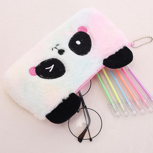 4 Estuche Para Lápices Con Diseño De Panda, Bolsa De Rosa