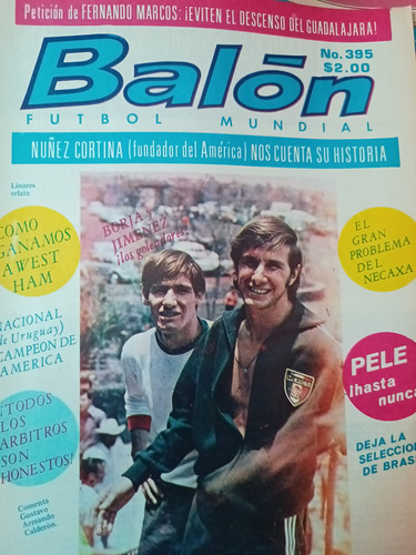 Revista Balón 395 Borja Y Jiménez 1971