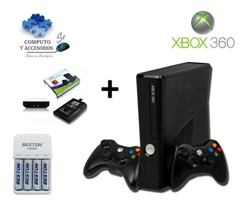 Xbox 360 5.0 + 2 Controles + Disco Duro 500gb + Obequios (Reacondicionado)