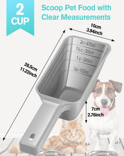 Cuchara De Comida Para Perros De 2 Tazas (paquete De 2), Cuc