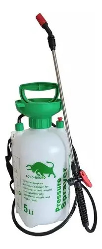 Pulverizador a Presión Manual Toro Negro de 5 Litros para Jardín
