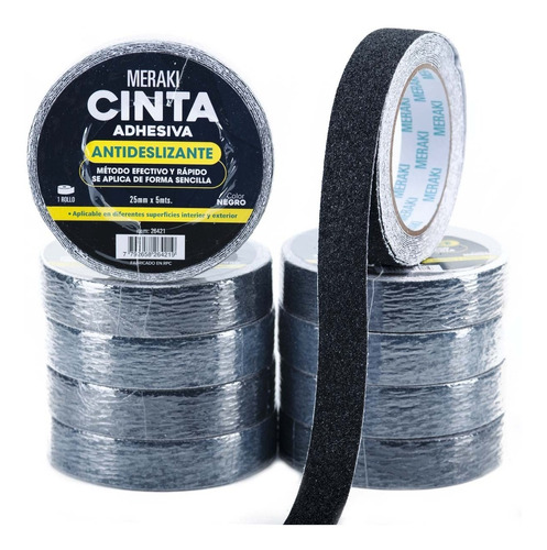 Pack X20 Cinta Antideslizante Adhesiva Importada 5mts X 25mm