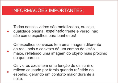 Lente Espelho Retrovisor Com Base Spin Lado Esquerdo