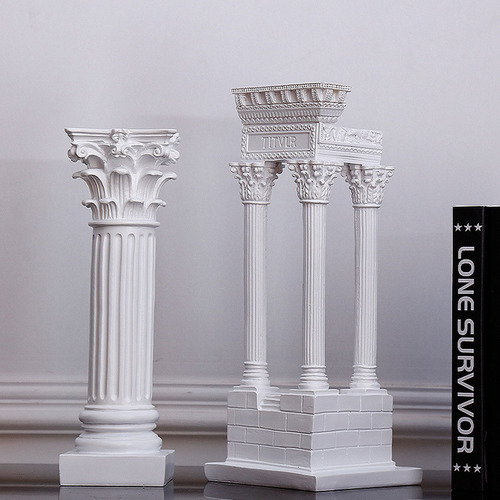 Escultura De Columna Romana En Yeso