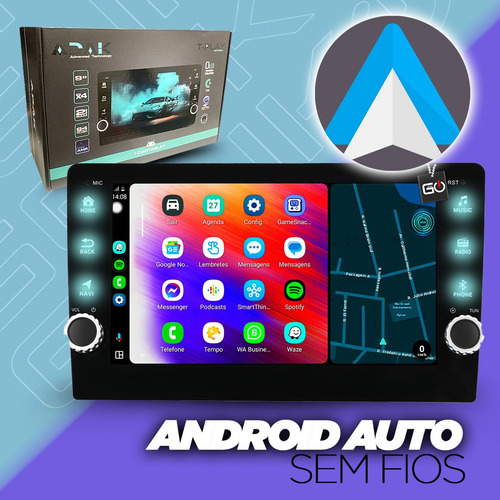 Multimidia + Módulo Hdtv 1080p Carplay Android Peugeot 207