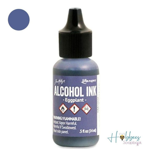 Pintura Al Alcohol Tim Holtz Berenjena Tinta Arte Vidrio Pap