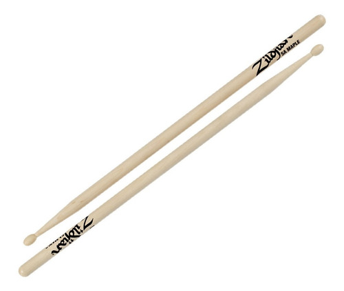 Palillos Zildjian Z5am Punta Madera Baquetas Americano Color Maple Tamaño 5A