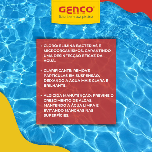 Kit Clarificante Algicida Manutenção Cloro Genco 2,5kg | Lojão Do Ferro