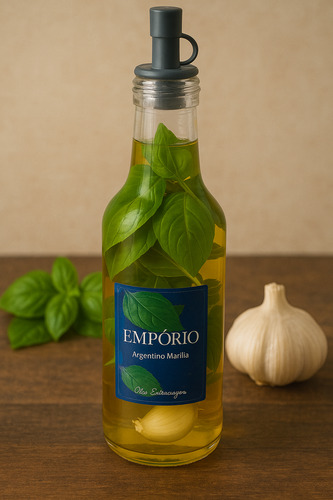 Azeite Argentino Mendonza - Aromatizado Manjericão E Alho