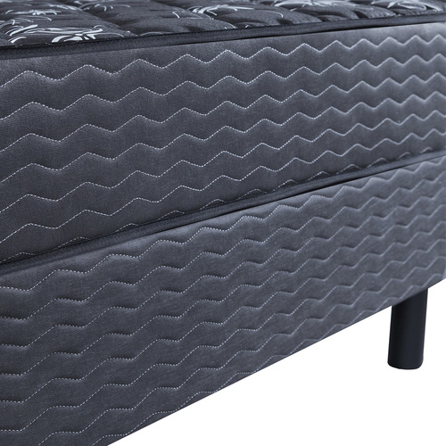 Sommier y colchon Inducol Imperial 1 plaza de 190cm x 80cm de Resortes con Marco perimetral de Acero