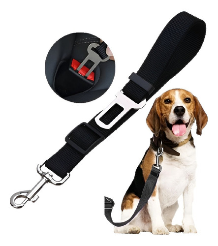 Correa Perros Auto Cinturon Seguridad Correas Gatos Cinturon Color Negro