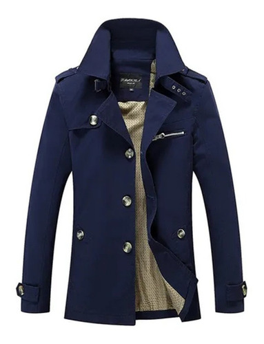 Imagen 5 de 8 de Gabardina De Moda Para Hombre Chaquetas Cortavientos De Otoñ