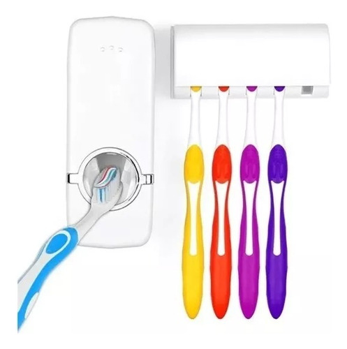 Organiza Dispensador Automático Pasta Dental Y Porta Cepillo