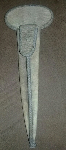 Cuchillo Criollo Cabo De Alpaca Vaina De Cuero Crudo Artesan