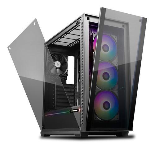 Imagen 3 de 10 de Gabinete Deepcool Matrexx 70 Vidrio Templado Argb 3 Coolers