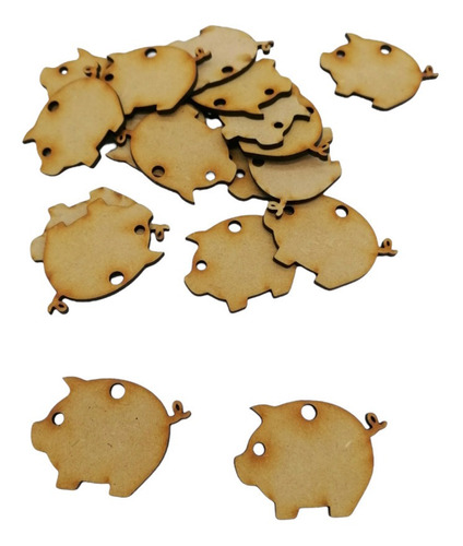 Cerdito Marranito Mdf 4.5cm X 3.1cm Paquete 100 Piezas