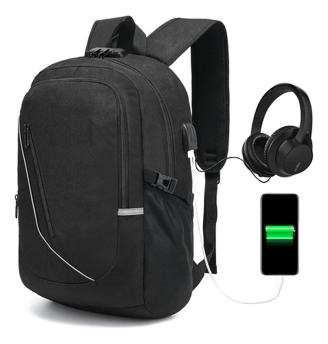 Mochila Para Portátil, Mochila Para Laptop De 15.6 Pulgadas