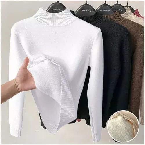 Blusa blanca manga larga cuello alto hot sale