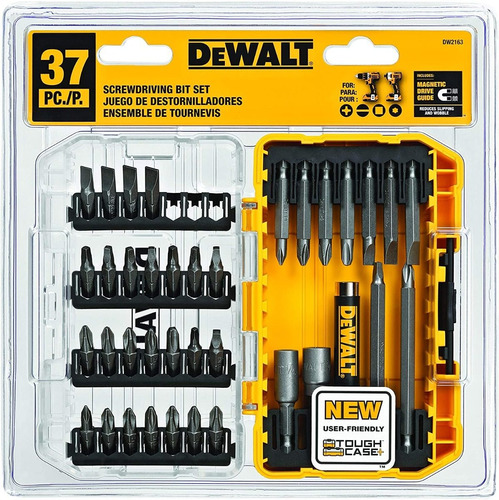 Jogo De Ponta Bits P/ Parafusar 37 Peças Dewalt Dw2163