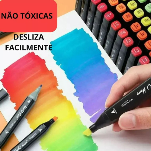 120 Marcadores Permanentes De Ponta Dupla De Cores !