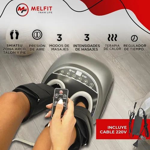 Masajeador Pies Melfit Shiatsu Compresion De Aire Calor Color I3000