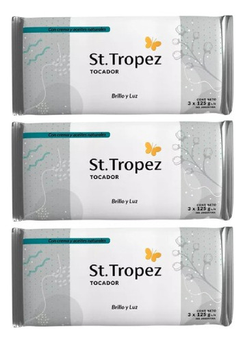 Jabon De Tocador Con Aceites Naturales St Tropez 3x125g X3u