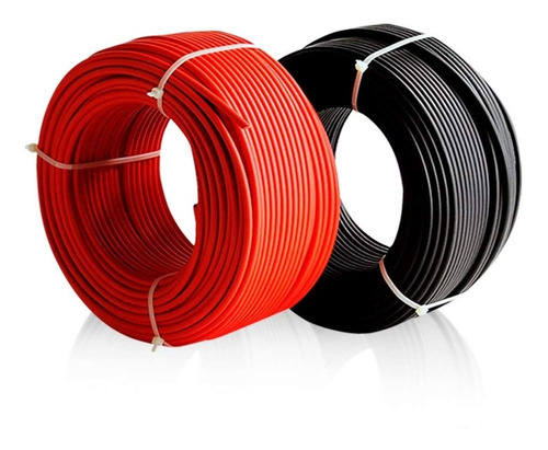 Cable Solar Fotovoltaico 4 Mm2 Rollo 100 Metros Negro Rojo