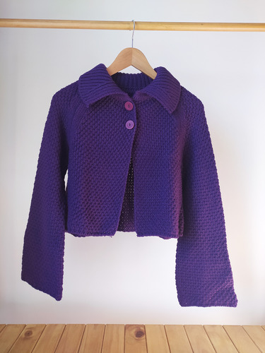 Sweater Violeta 2 Botones