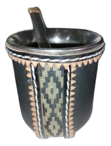 Mate Imperial Premium Forrado En Cuero Doble Acero Rojo Modelo Imperial Premiun