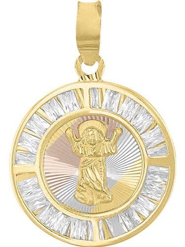Medalla Niño Divino Baguette En Oro De 10 K + Obsequio