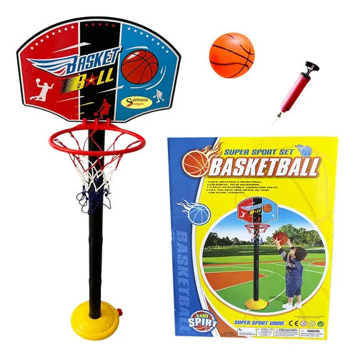 Tablero Basketball Niño Pelota Inflador Base Santana Juegos