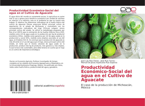 Libro: Productividad Económico-social Del Agua En El Cultivo