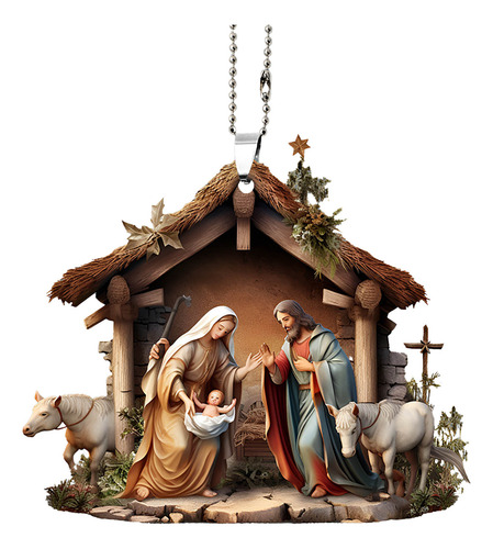 N Nativity Ornaments Sublimation, Decoración Navideña Única