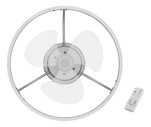 Ventilador De Techo Interior Con Luz Led Gris /6 Velocidades Cantidad De Aspas 3 Aspas Transparente Diámetro 20 Frecuencia 60hz Material De Las Aspas Acrilonitrilo Butadieno Estireno Abs
