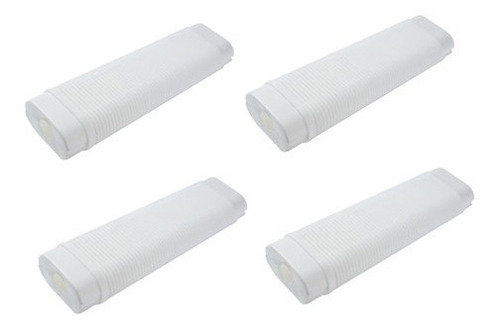 Kit Com 4 Junção Tubo A Tubo Sanfonada Para Luminaria Branca