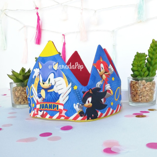 Corona De Cumpleaños De Sonic Grabada Pop 