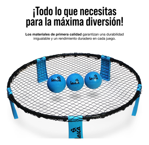 Juego De Playa Bounceball Con Red 3 Pelotas Bomba Bolsa
