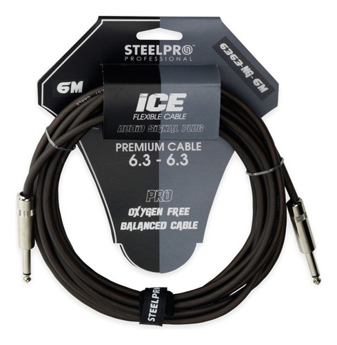 Cable Para Guitarra Profesional 6m Plug6.3-plug6.3 Steelpro