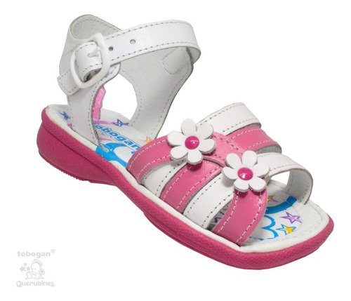 Sandalia/huarache Piel Color:blanco Para Niña T:18/21 M:1520