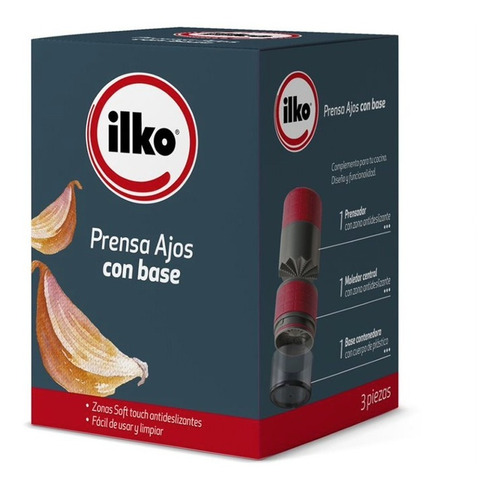 Imagen 3 de 4 de Prensa Ajos Con Base Ilko New Line