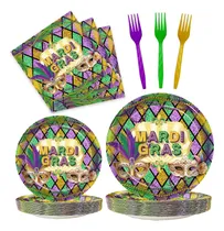 Comprar Kit De Fiesta Para 24 Personas: Máscaras, Platos Desechables