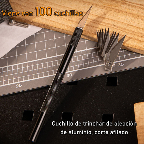 ' Exacto Profesional Cutter Cortar Cuchillo Con 100 Navajas