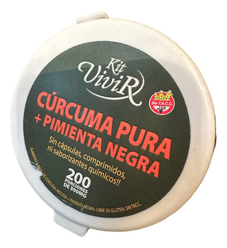 Curcuma + Pimienta Negra En Polvo Kit Vivir 100g - Fw