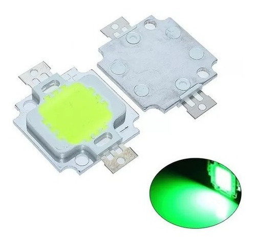 4 Led 10w Alta Potencia Color Verde 520 Nm Puro -$10