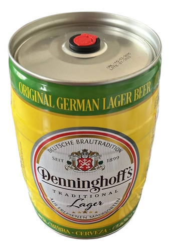 Barril De Cerveza Denninghoffs Lager 5 Litros Con Canilla