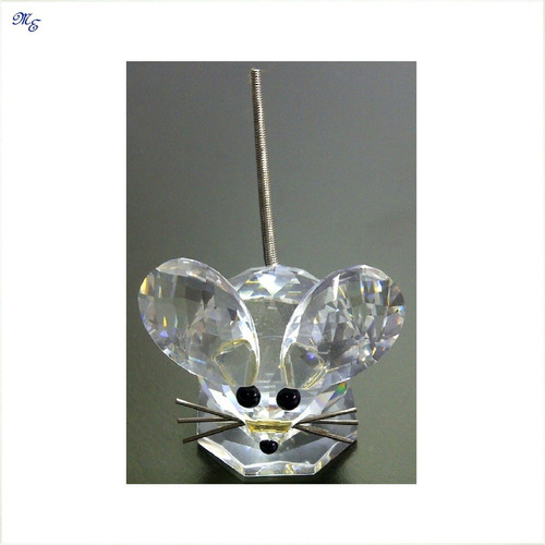 Vintage Figura Raton De Cristal Swarovski