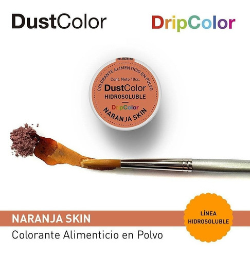 Colorante Comestible Hidrosoluble Naranja Skin Dust Color
